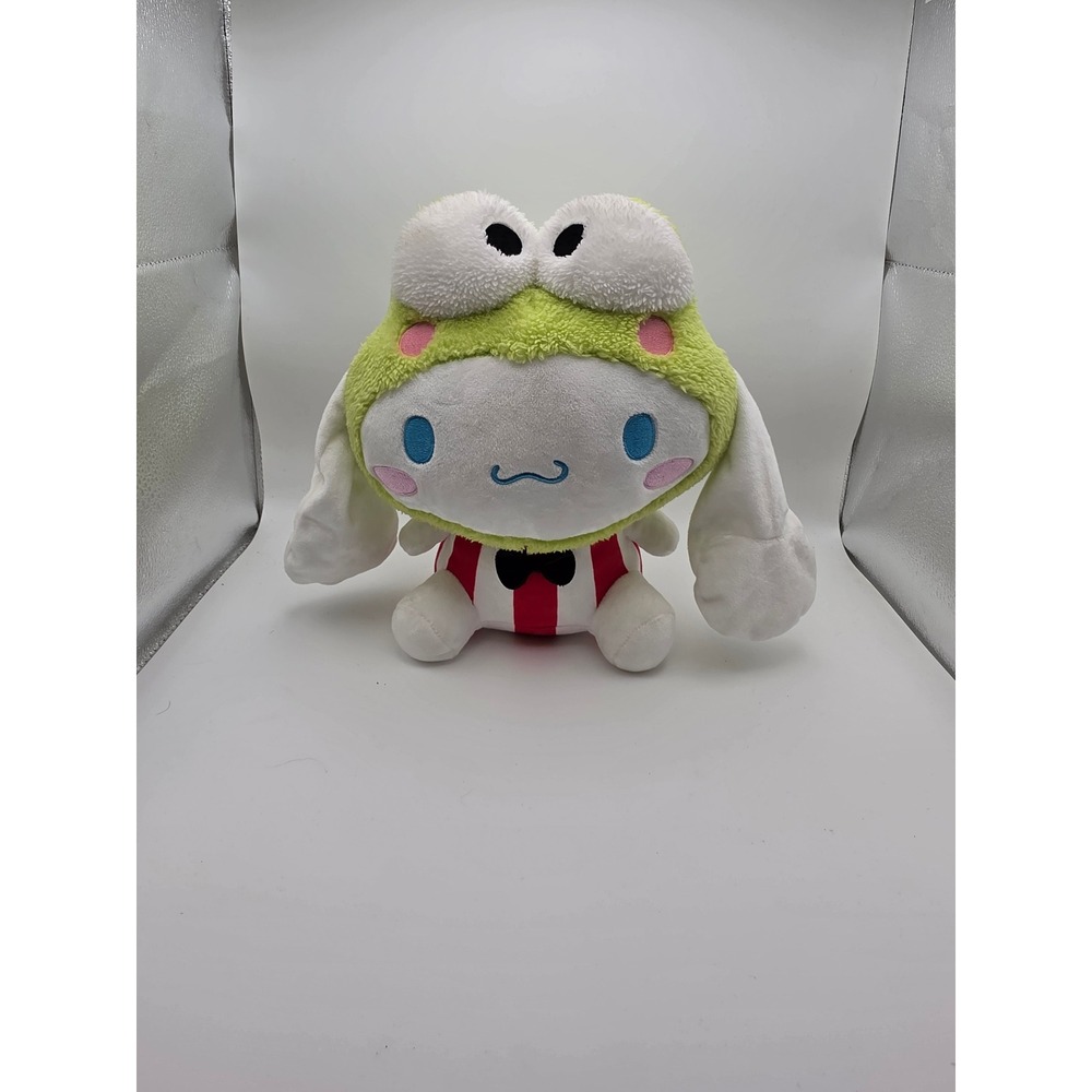 Sanrio Cinnamoroll Keroppi Crossover Plush Round1 Exclusive Green Frog Hood 10"
